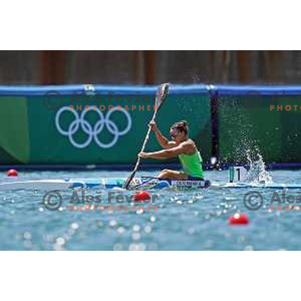 Anja Osterman (SLO) competes in qualification of Women’s kayak K-1 500 meters at Tokyo 2020 Summer Olympic Games, Japan on August 4, 2021