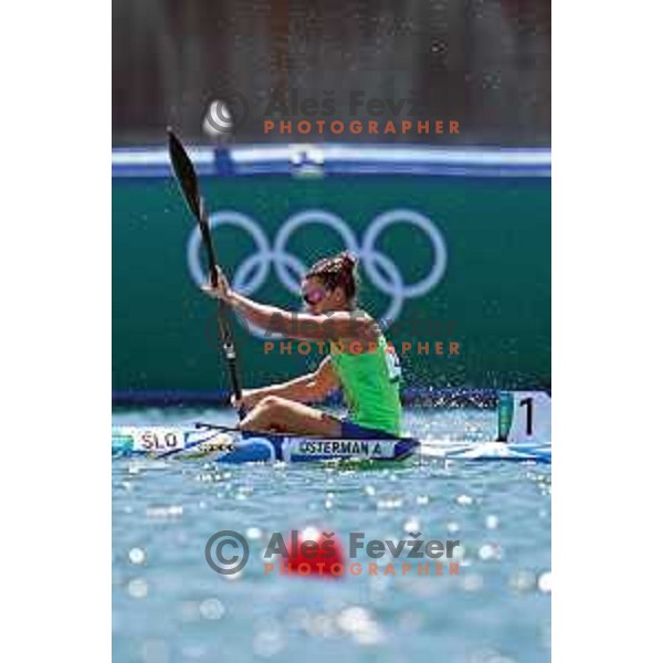 Anja Osterman (SLO) competes in qualification of Women’s kayak K-1 500 meters at Tokyo 2020 Summer Olympic Games, Japan on August 4, 2021