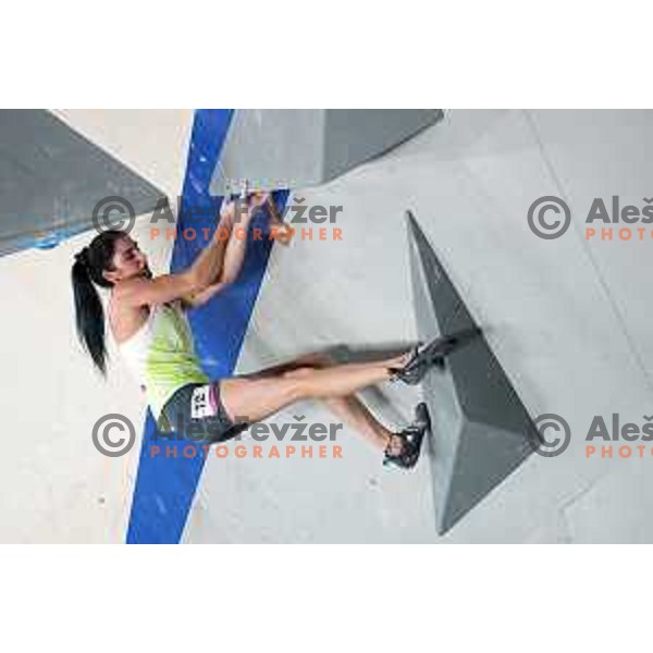 Mia Krampl (SLO) competes in Qualification of Sports Climbing at Tokyo 2020 Summer Olympic Games, Japan on August 4, 2021