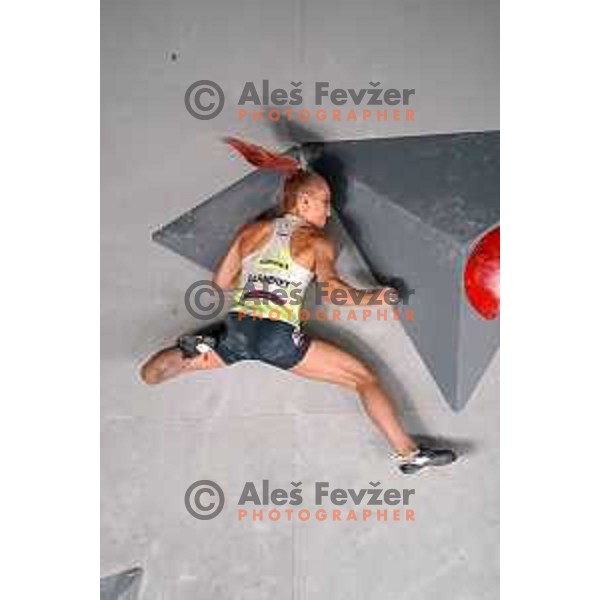 Janja Garnbret (SLO) competes in Qualification of Sports Climbing at Tokyo 2020 Summer Olympic Games, Japan on August 4, 2021