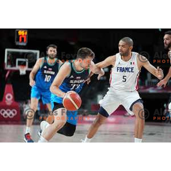 Luka Doncic in action during semi-final of Men’s Basketball between Slovenia and France in Saitama Super Arena at Tokyo 2020 Summer Olympic Games, Japan on August 5, 2021