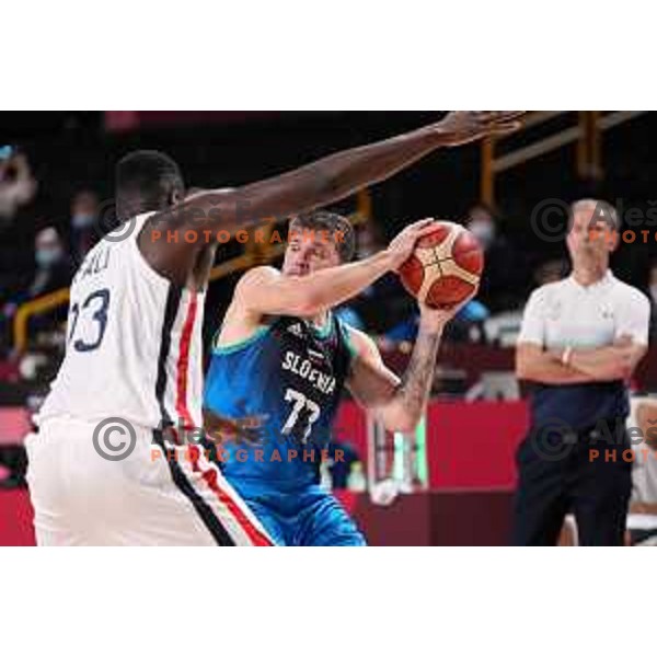 Luka Doncic in action during semi-final of Men’s Basketball between Slovenia and France in Saitama Super Arena at Tokyo 2020 Summer Olympic Games, Japan on August 5, 2021