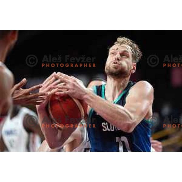 Jaka Blazic in action during semi-final of Men’s Basketball between Slovenia and France in Saitama Super Arena at Tokyo 2020 Summer Olympic Games, Japan on August 5, 2021