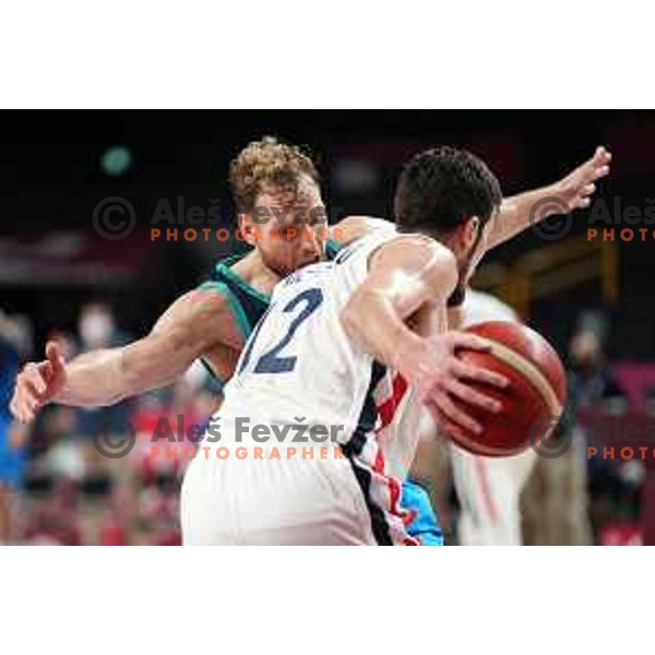 Jaka Blazic in action during semi-final of Men’s Basketball between Slovenia and France in Saitama Super Arena at Tokyo 2020 Summer Olympic Games, Japan on August 5, 2021