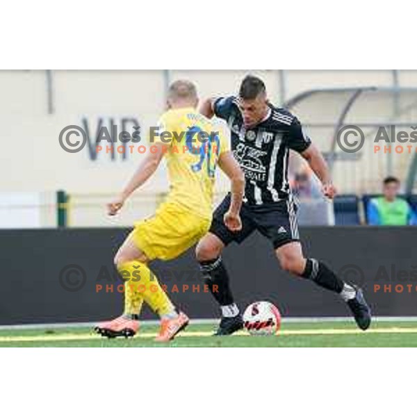 In action during Prva Liga Telemach football match between Domzale and Mura in Domzale, Slovenia on August 29, 2021