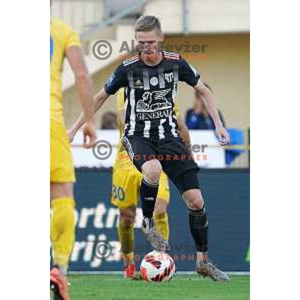 In action during Prva Liga Telemach football match between Domzale and Mura in Domzale, Slovenia on August 29, 2021