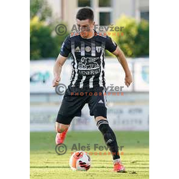 Mihael Klepac in action during Prva Liga Telemach football match between Domzale and Mura in Domzale, Slovenia on August 29, 2021