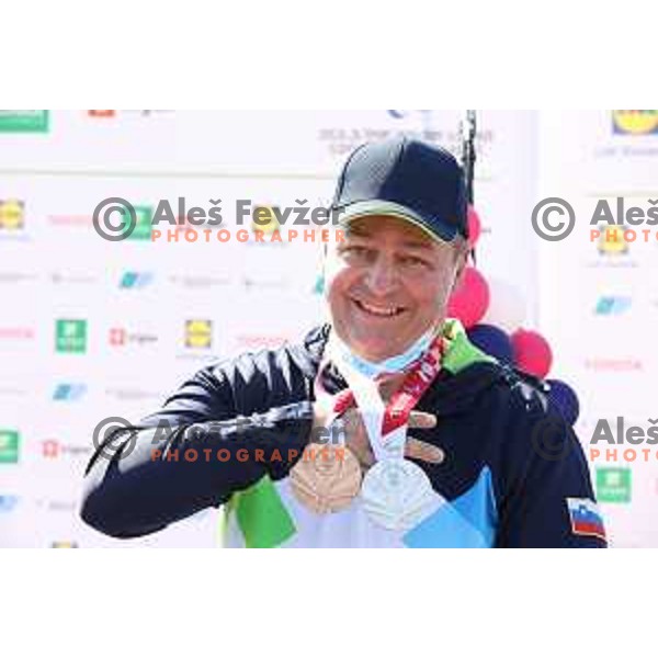 Francek Gorazd Tirsek, double paralympic medalist in shooting from Tokyo 2020 Paralympic games during Reception of Slovenia Paralympic team in Ljubljana on September 8 ,2021