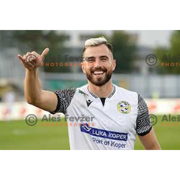 Maks Barisic in action during Prva Liga Telemach football match between Kalcer Radomlje and Koper in Domzale, Slovenia on September 12, 2021