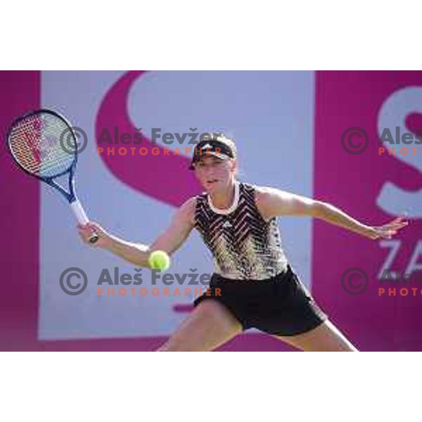 Kaja Juvan (SLO) in action during WTA Slovenian Open in Portoroz, Slovenia on September 14, 2021