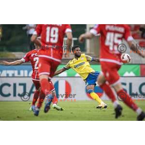 Kaheem Anthony Parris in action during Slovenian Cup 2021/22 football match between Aluminij and Koper in Kidricevo, Slovenia on September 16, 2021