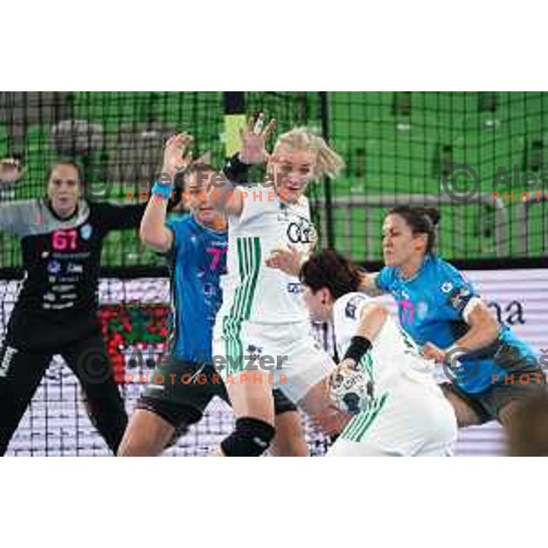 during EHF Champions League Women 2021-2022 handball match between Krim Mercator (SLO) and Gyori Audi ETO kC (HUN) in Ljubljana, Slovenia on September 18, 2021