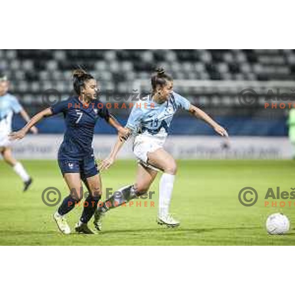 in action during FIFA Women’s World cup qualifiers football match between Slovenia and France in Fazanerija, Murska Sobota, Slovenia on September 21, 2021