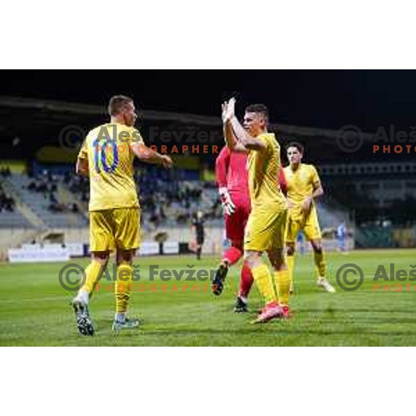 In action during UEFA Youth league football match between Domzale (SLO) and Empoli (ITA) in Domzale, Slovenia on September 29, 2021
