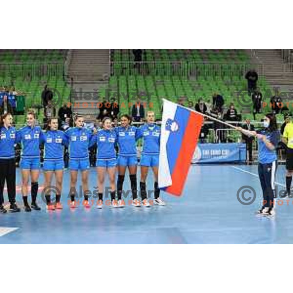 Team Slovenia prior EURO Cup Women 2022 Group phase handball match between Slovenia and Norway in Ljubljana, Slovenia on October 10, 2021