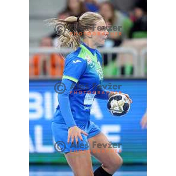 Barbara Lazovic in action during EURO Cup Women 2022 Group phase handball match between Slovenia and Norway in Ljubljana, Slovenia on October 10, 2021