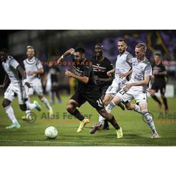 in action during UEFA Europa Conference League football match between NS Mura and Stade Rennais FC in Ljudski vrt, Maribor, Slovenia on October 21, 2021