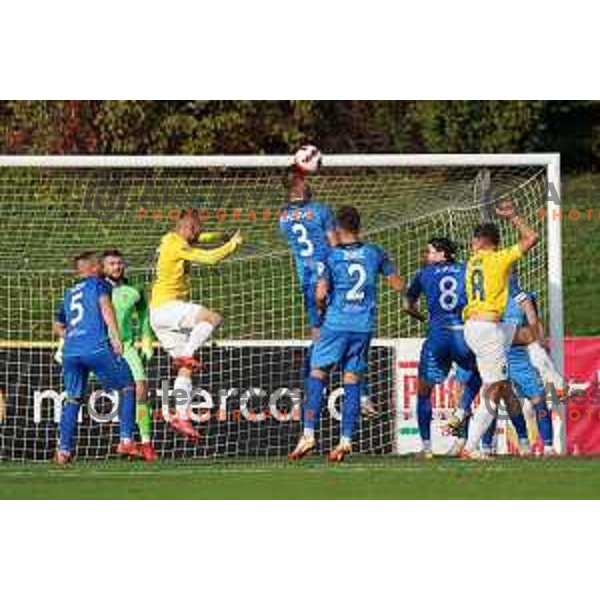 in action during Prva Liga Telemach football match between Bravo and Domzale in Ljubljana, Slovenia on October 23, 2021