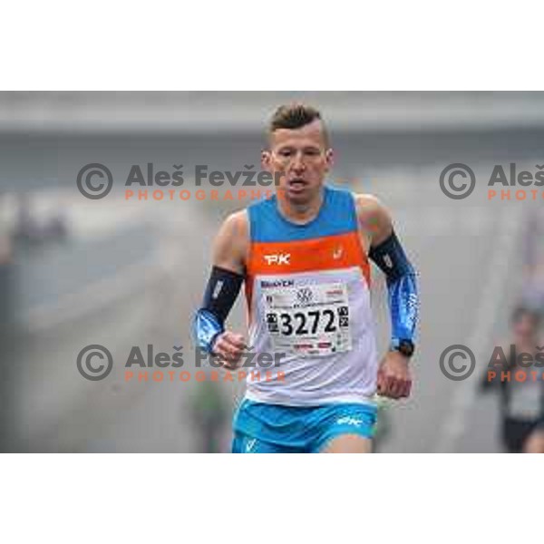 Primoz Kobe competes at 25th Ljubljana Marathon, Slovenia on October 24, 2021