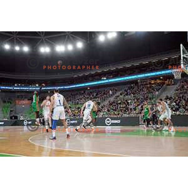 Of Cedevita Olimpija in action during ABA league regular season basketball match between Cedevita Olimpija and Buducnost Voli in Stozice, Arena, Ljubljana, Slovenia on October 24, 2021