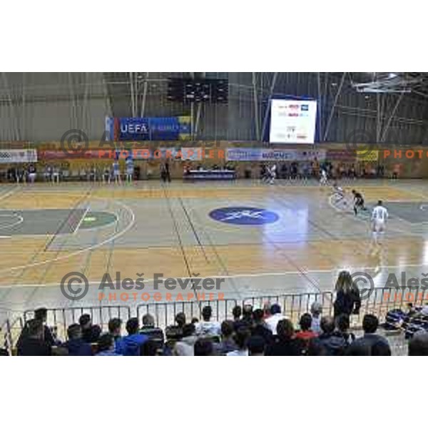 action during UEFA Futsal Champions league match between Dobovec and ACCS in Podcetrtek Sports hall,, Slovenia on October 28, 2021
