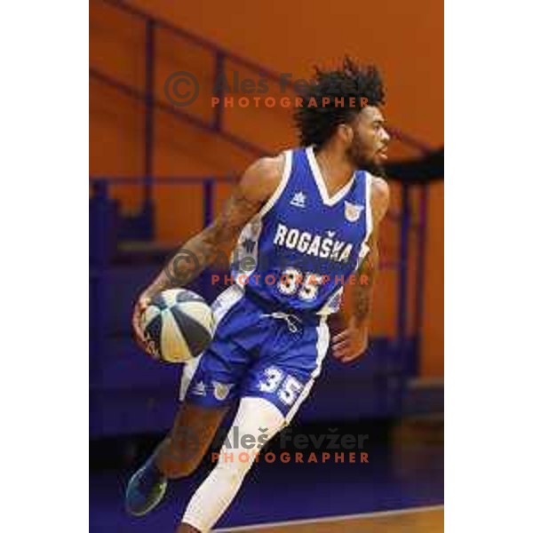 Terry Lee Armstrong II in action during Nova KBM league basketball match between Helios Suns and Rogaska in Domzale, Slovenia on November 1, 2021