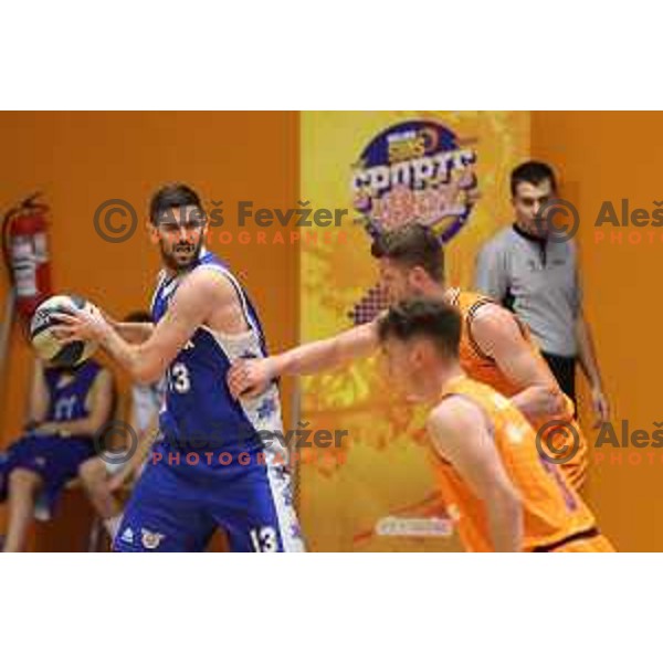 in action during Nova KBM league basketball match between Helios Suns and Rogaska in Domzale, Slovenia on November 1, 2021