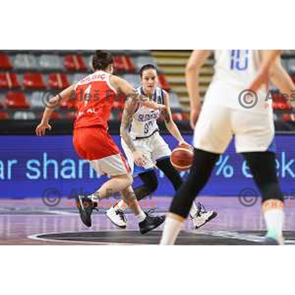 Nika Baric of Slovenia in action during FIBA Women’s EuroBasket 2023 Qualifiers basketball match between Slovenia and Turkey in Ljubljana, Slovenia on November 11, 2021