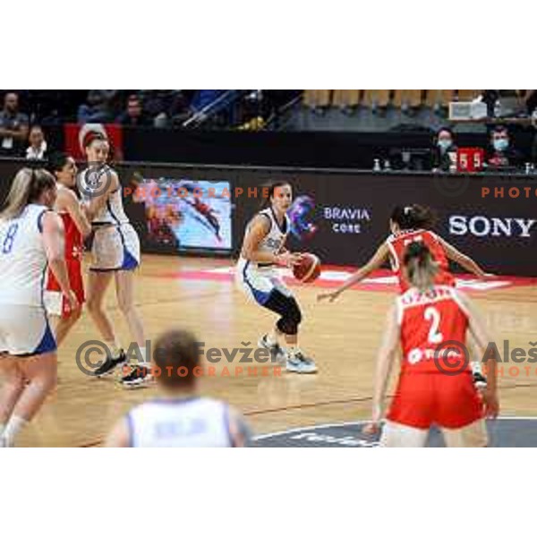Teja Oblak of Slovenia in action during FIBA Women’s EuroBasket 2023 Qualifiers basketball match between Slovenia and Turkey in Ljubljana, Slovenia on November 11, 2021