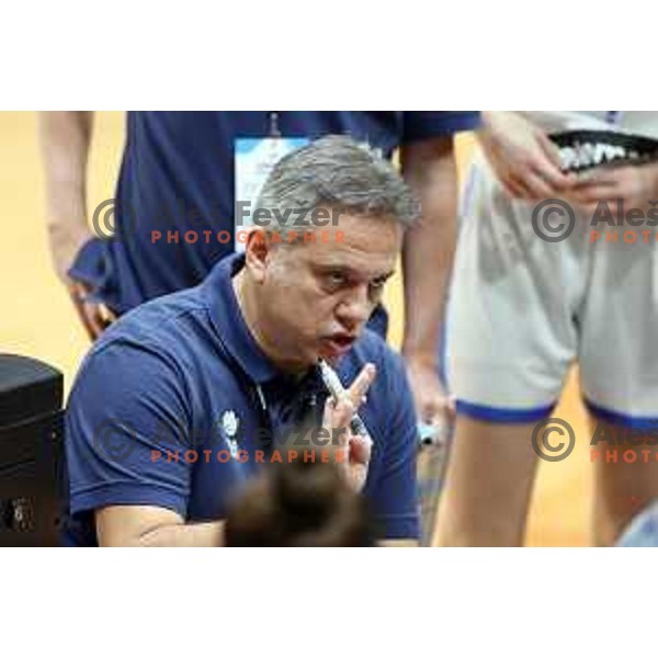 Georgios Dikaioulakos, head coach of Slovenia during FIBA Women’s EuroBasket 2023 Qualifiers basketball match between Slovenia and Turkey in Ljubljana, Slovenia on November 11, 2021