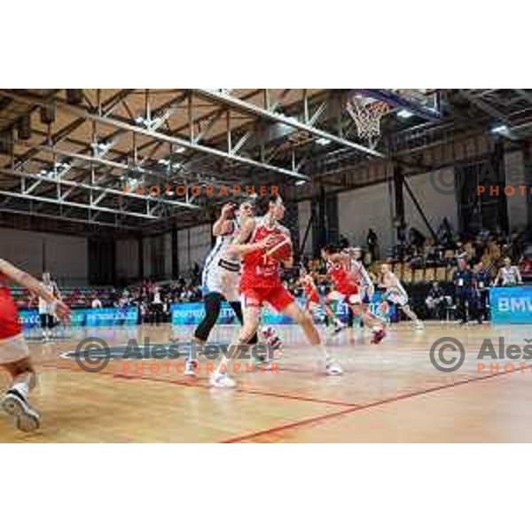 Tina Jakovina of Slovenia in action during FIBA Women’s EuroBasket 2023 Qualifiers basketball match between Slovenia and Turkey in Ljubljana, Slovenia on November 11, 2021