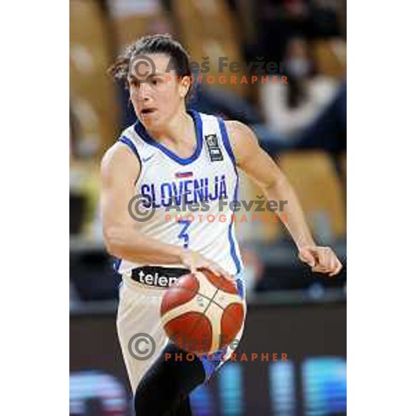 Teja Oblak of Slovenia in action during FIBA Women’s EuroBasket 2023 Qualifiers basketball match between Slovenia and Turkey in Ljubljana, Slovenia on November 11, 2021