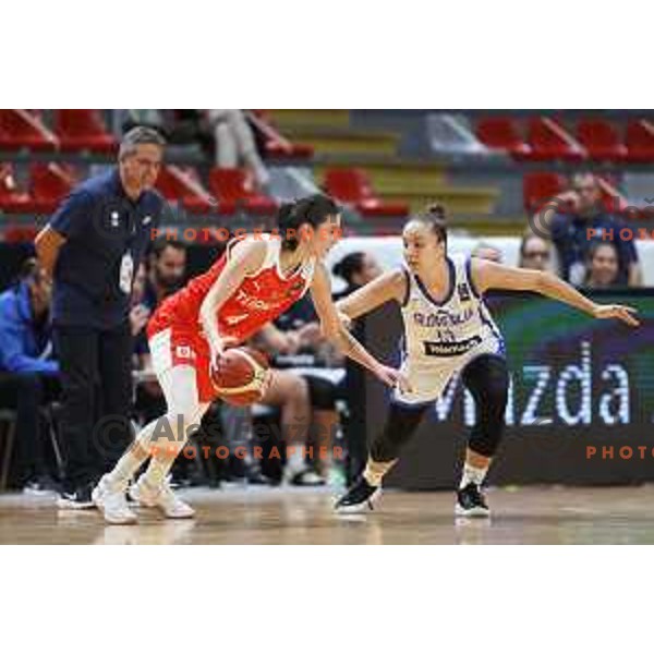 Zala Friskovec of Slovenia in action during FIBA Women’s EuroBasket 2023 Qualifiers basketball match between Slovenia and Turkey in Ljubljana, Slovenia on November 11, 2021