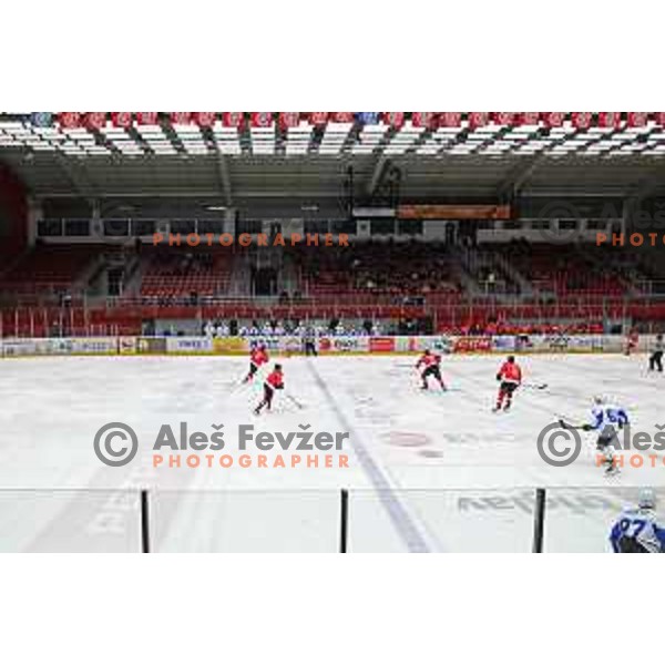 In action during 4 nations ice-hockey tournament between Slovenia and Austria in Podmezakla hall in Jesenice, Slovenia on November 13, 2021