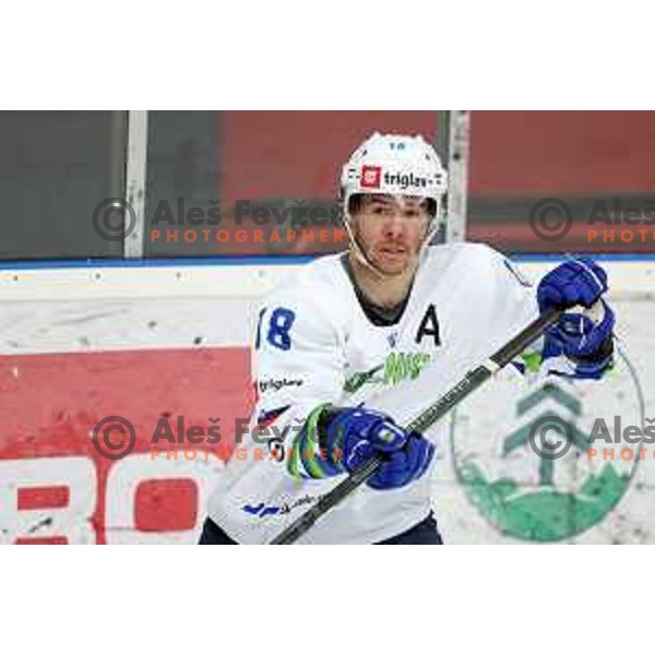 Ken Ograjensek during 4 nations ice-hockey tournament between Slovenia and Austria in Podmezakla hall in Jesenice, Slovenia on November 13, 2021