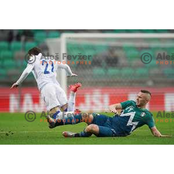 Jasmin Kurtic in action during FIFA World Cup 2022 Qualifiers match between Slovenia and Cyprus in Stozice, Ljubljana, Slovenia on November 14, 2021