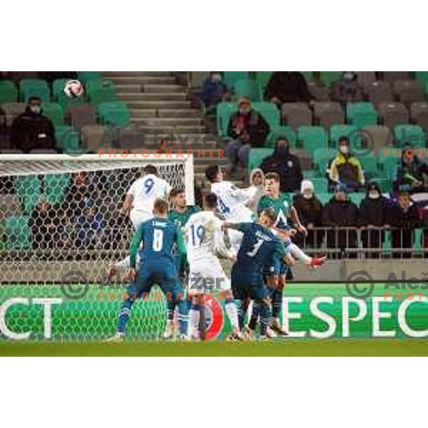 Jaka Bijol in action during FIFA World Cup 2022 Qualifiers match between Slovenia and Cyprus in Stozice, Ljubljana, Slovenia on November 14, 2021
