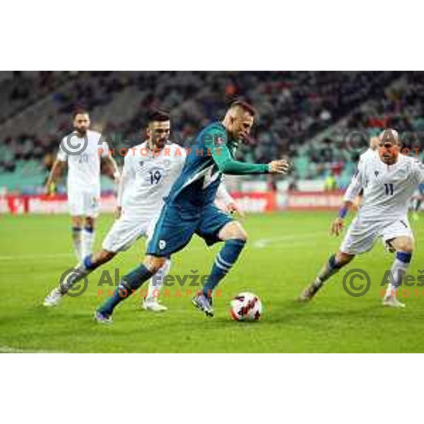 Josip Ilicic in action during FIFA World Cup 2022 Qualifiers match between Slovenia and Cyprus in Stozice, Ljubljana, Slovenia on November 14, 2021