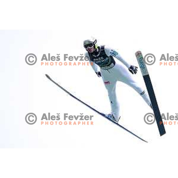 Anze Semenic of Slovenia ski-jumping team during practice session in Planica, Slovenia on November 16, 2021