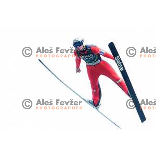 Domen Prevc of Slovenia ski-jumping team during practice session in Planica, Slovenia on November 16, 2021