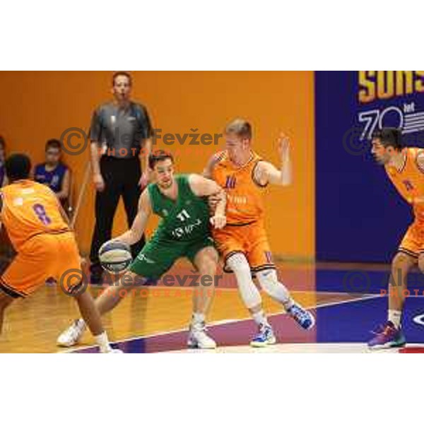 Jan Kosai in action during Nova KBM league match between Helios Suns and Krka in Domzale, Slovenia on November 16, 2021