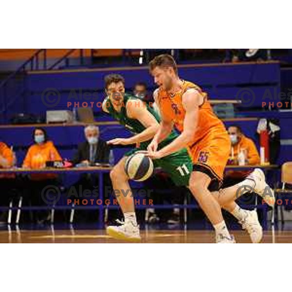 Jan Kosi in action during Nova KBM league match between Helios Suns and Krka in Domzale, Slovenia on November 16, 2021