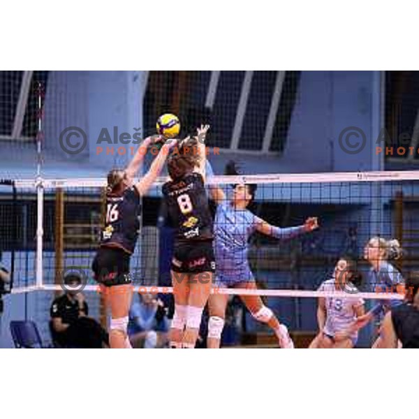 In action during 1/16 Final of CEV Volleyball Cup 2022 Women between Calcit Kamnik and Viteos Neuchatel in Kamnik, Slovenia on November 17, 2021