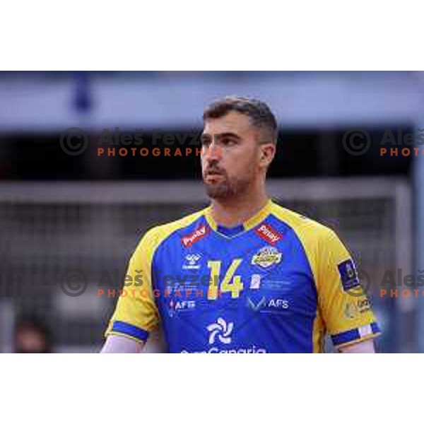 RUIZ Borja in action during CEV Volleyball Cup 2022 between Calcit Volleyball and Guaguas Las Palmas in Kamnik, Slovenia on November 17, 2021