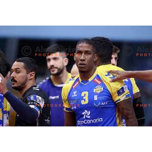 ESCOBAR SILVA Yadrian in action during CEV Volleyball Cup 2022 between Calcit Volleyball and Guaguas Las Palmas in Kamnik, Slovenia on November 17, 2021