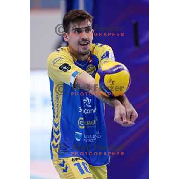 ALMANSA Jorge in action during CEV Volleyball Cup 2022 between Calcit Volleyball and Guaguas Las Palmas in Kamnik, Slovenia on November 17, 2021