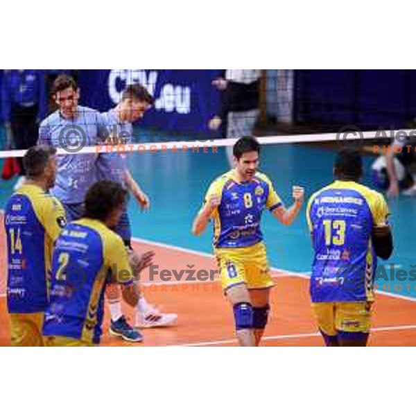 Paolo Bertassoni in action during CEV Volleyball Cup 2022 between Calcit Volleyball and Guaguas Las Palmas in Kamnik, Slovenia on November 17, 2021