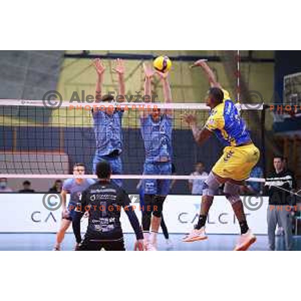 in action during CEV Volleyball Cup 2022 between Calcit Volleyball and Guaguas Las Palmas in Kamnik, Slovenia on November 17, 2021