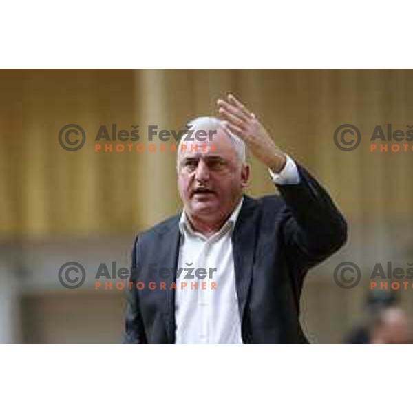 Head coach Sasa Doncic in action during Nova KBM league basketball match between Nutrispoint Ilirija and Helios Suns in Ljubljana, Slovenia on November 21, 2021
