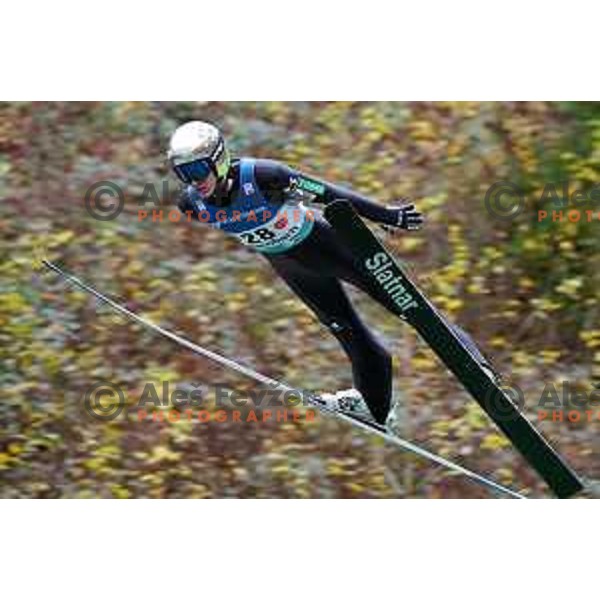 Peter Prevc of Slovenia Ski-jumping team during practice session in Kranj, Slovenia on November 23, 2021